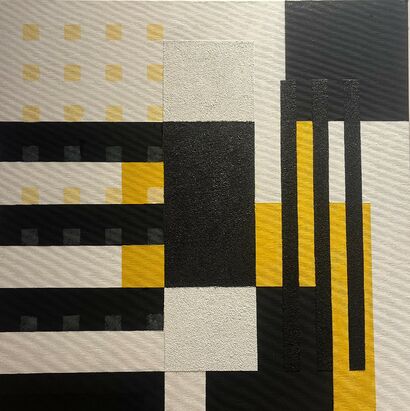 composizione con nero, bianco e giallo - a Paint Artowrk by OSQUI